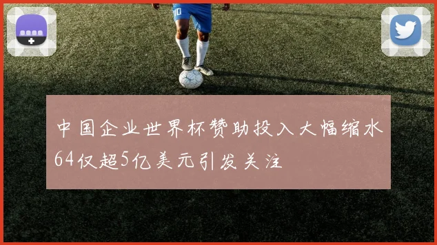 中国企业世界杯赞助投入大幅缩水64仅超5亿美元引发关注